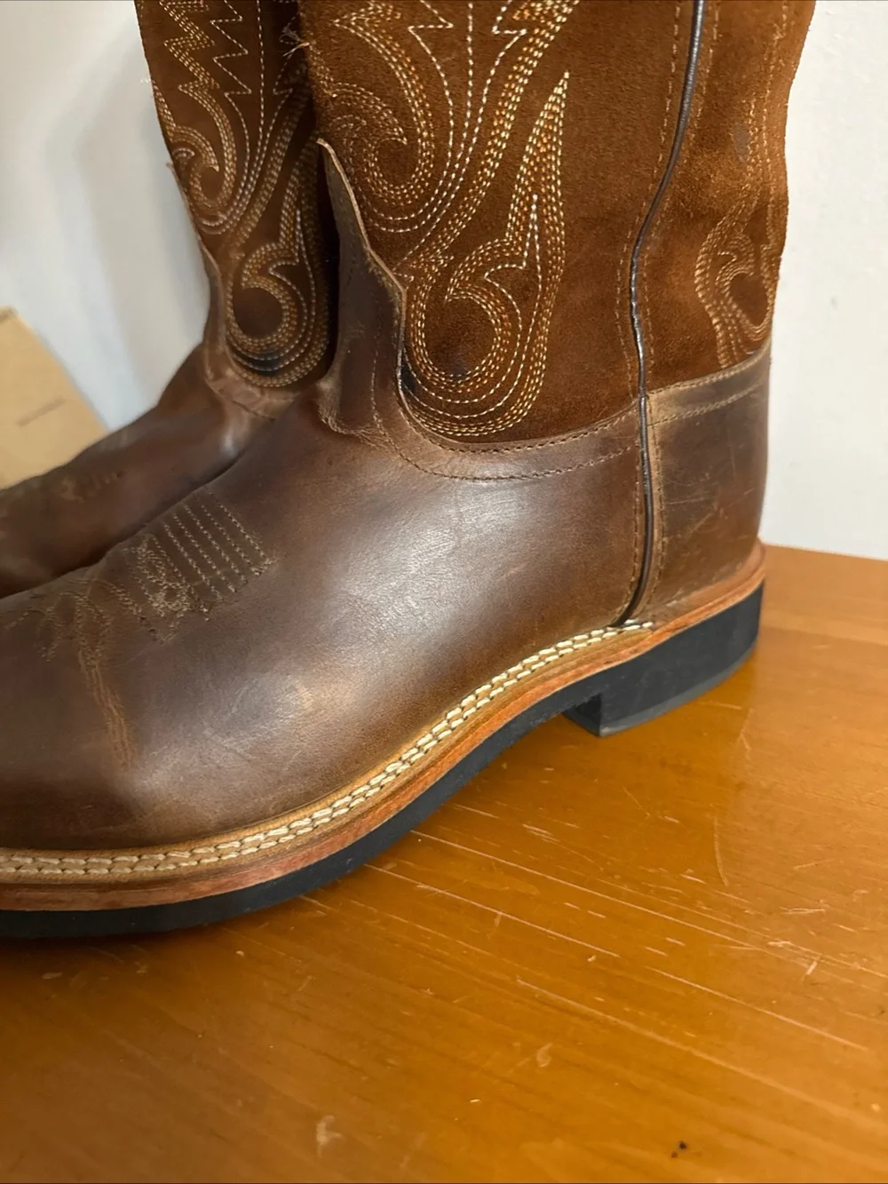 Smoky Mountain Boots Men’s Boonville Square Toe Leather Sz 10.5 Western Boots